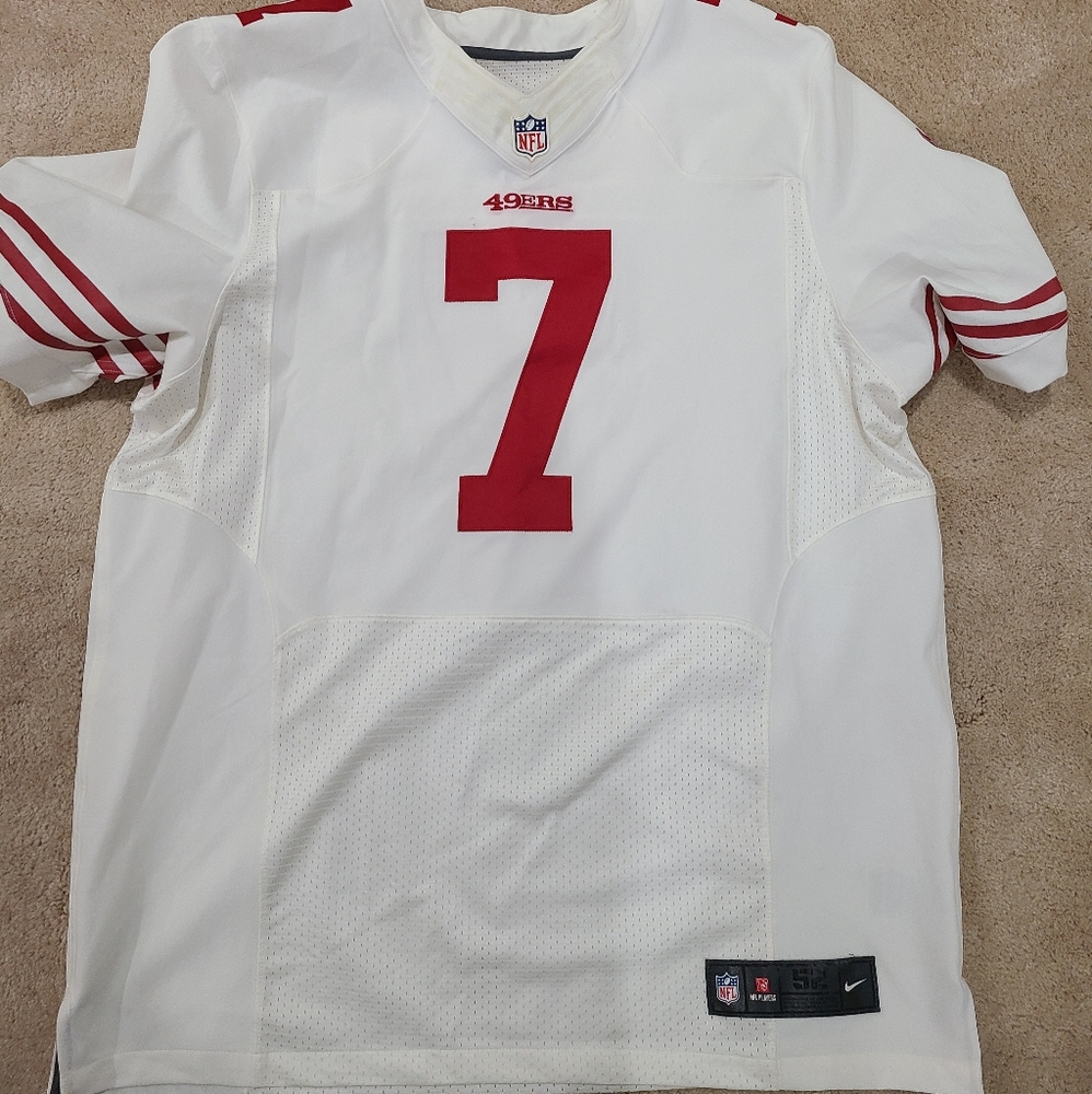 Colin Kaepernick football jersey on field
